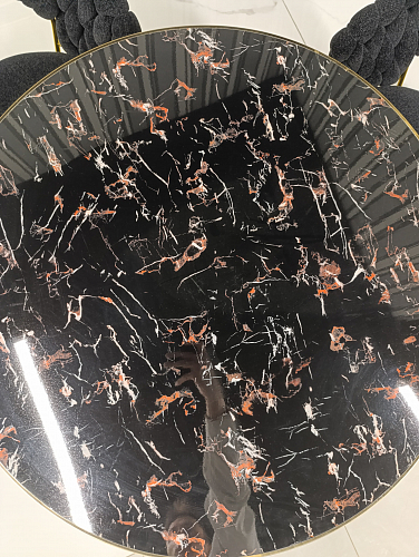 Стол Selina 80х72 black / gold из шоурума 3
